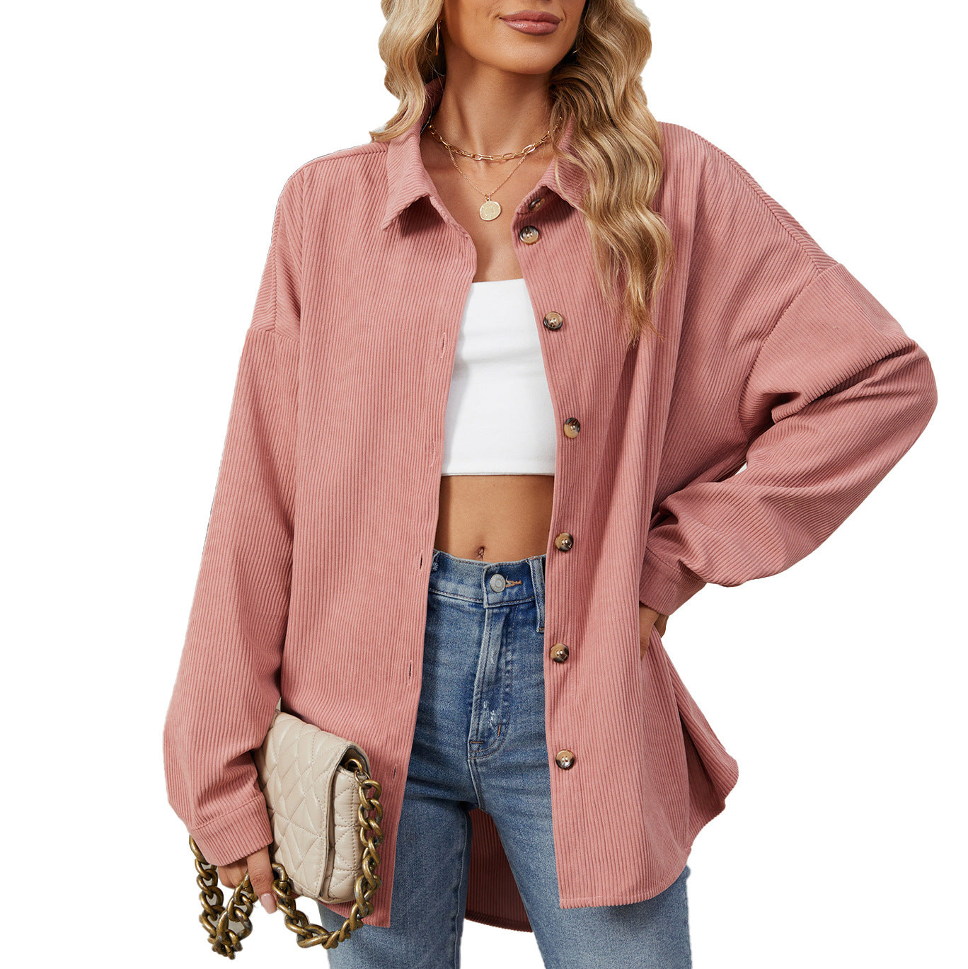 Lapel Button Sweater Women's Cardigan Jacket