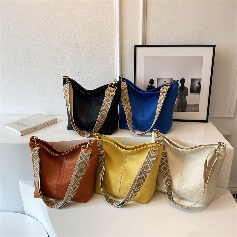 Simple Large-capacity Stitching One-shoulder Crossbody Bag