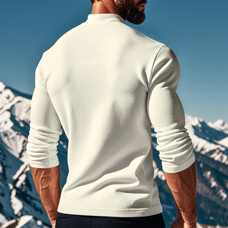 Bottoming Slim-fit Half Turtleneck Men's Top