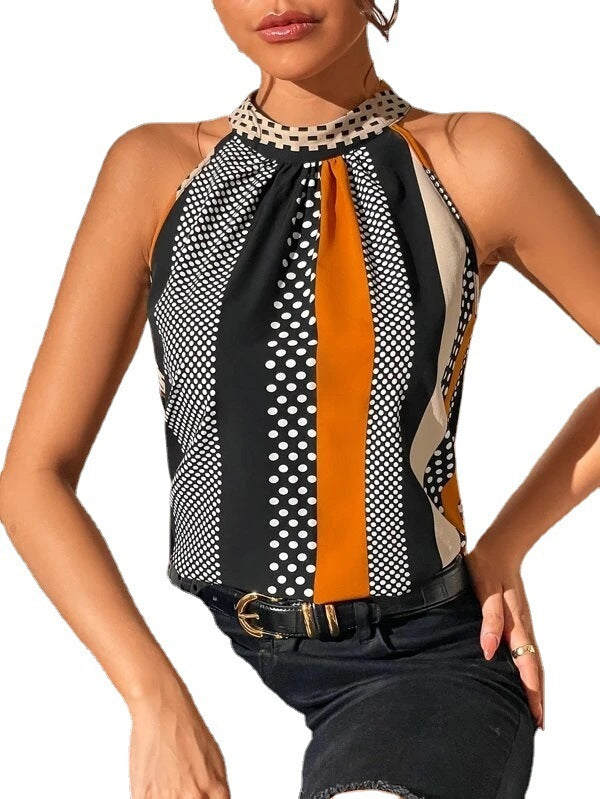 Women's Polka Dot Color Matching Camisole