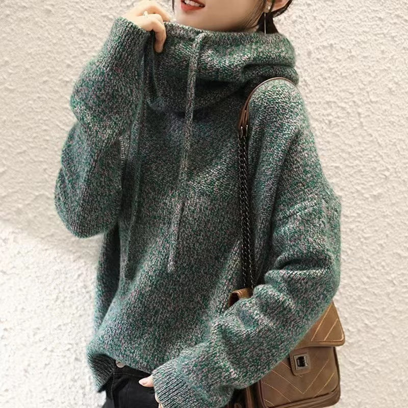 Winter New Solid Color Loose Thick Knitwear Top