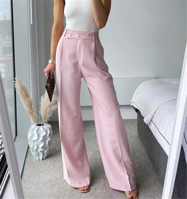 Casual Straight Trousers Summer Women's Clothing