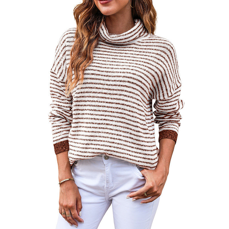 Loose Striped Lazy Sweater Women's European And American