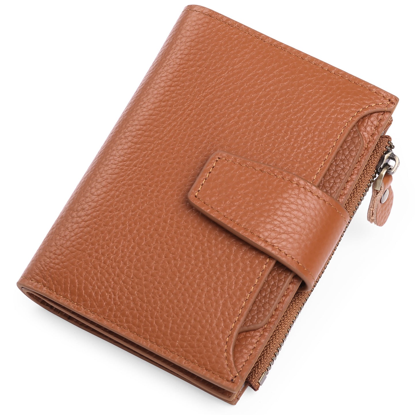 Women's Leather Short Wallet European And American Milled First Layer Cowhide Wallet Wallet