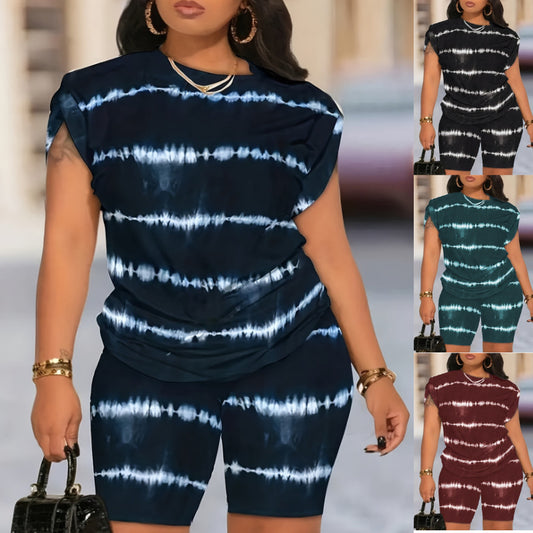 Women's Two-piece Printed Short Sleeve