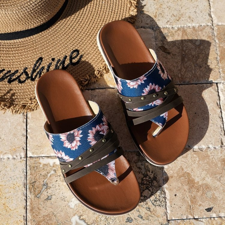 Leopard Print Beach Sandals Women's Casual Wish Fashion Roman Sandals