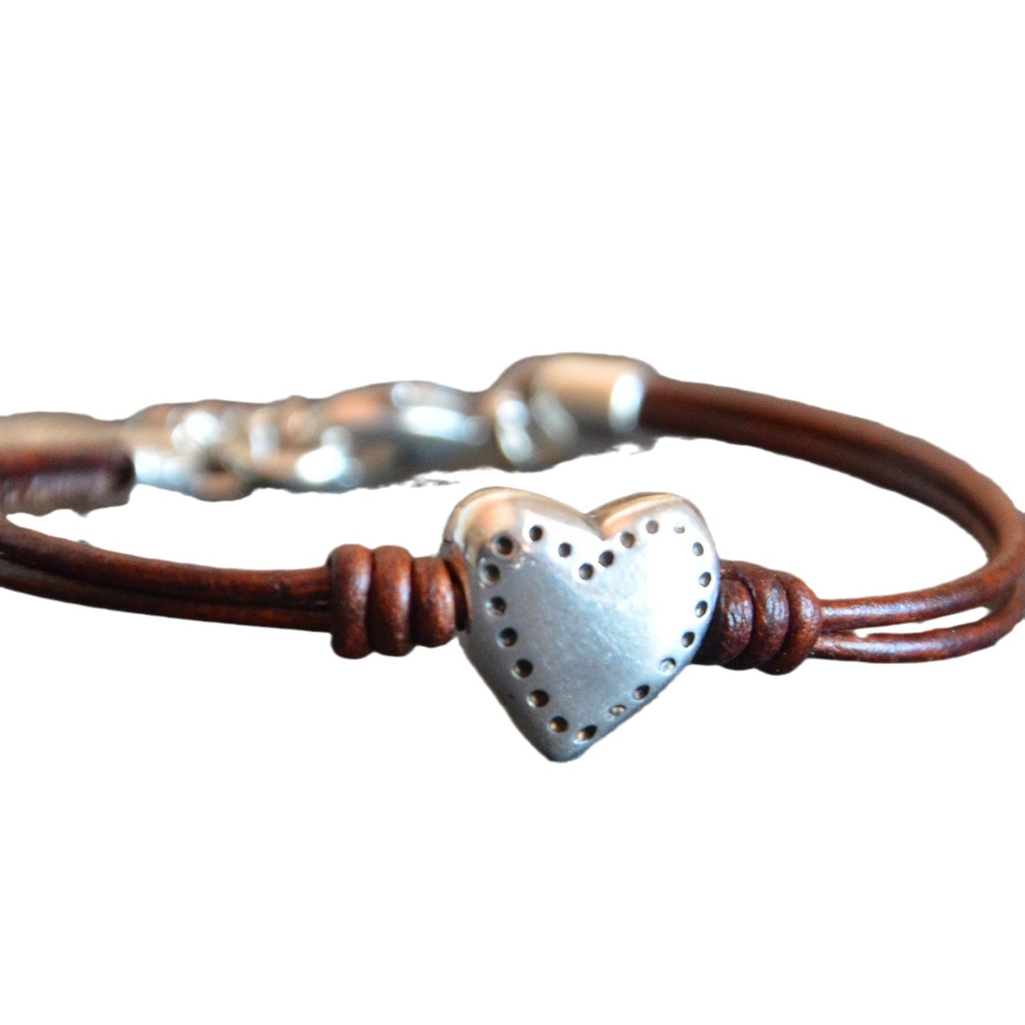 Bohemian Style Heart-shaped Multi-part Bracelet Leather Rope Retro Minimalist