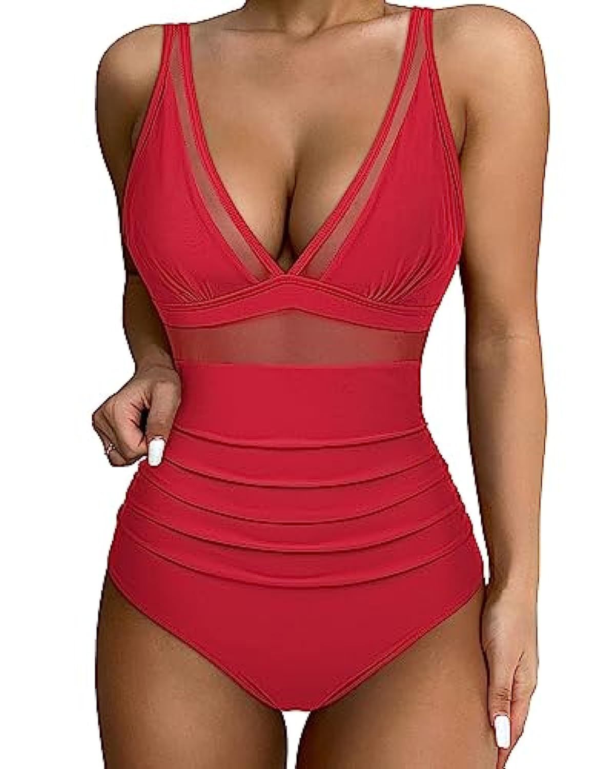 Women's High Waist One-piece Swimsuit