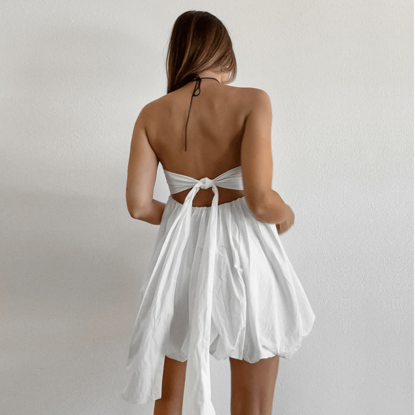 Simple Fashion Backless Tube Top Dress Women's Clothing