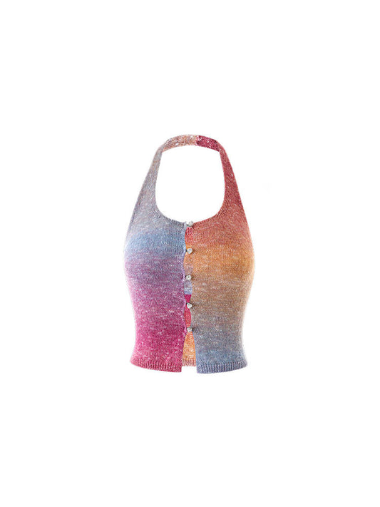 Sweet Cool Colorful Holiday Halter Backless Sling