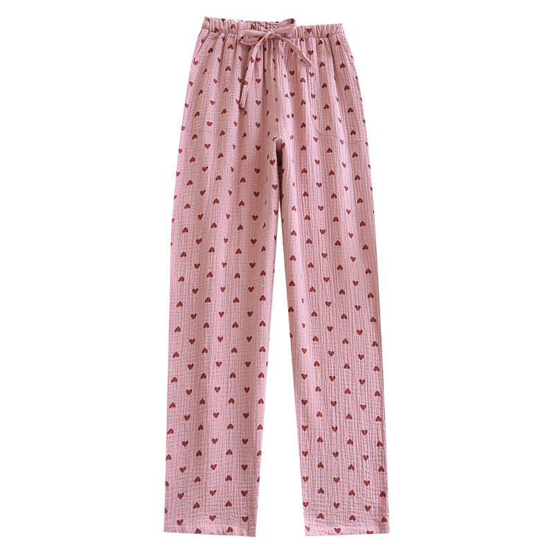 Women's Double-layer Cotton Yarn Home Pants