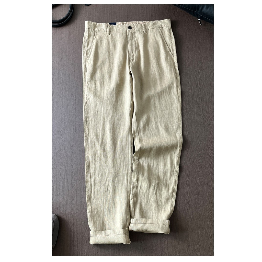 Men's Linen Straight Casual Pants