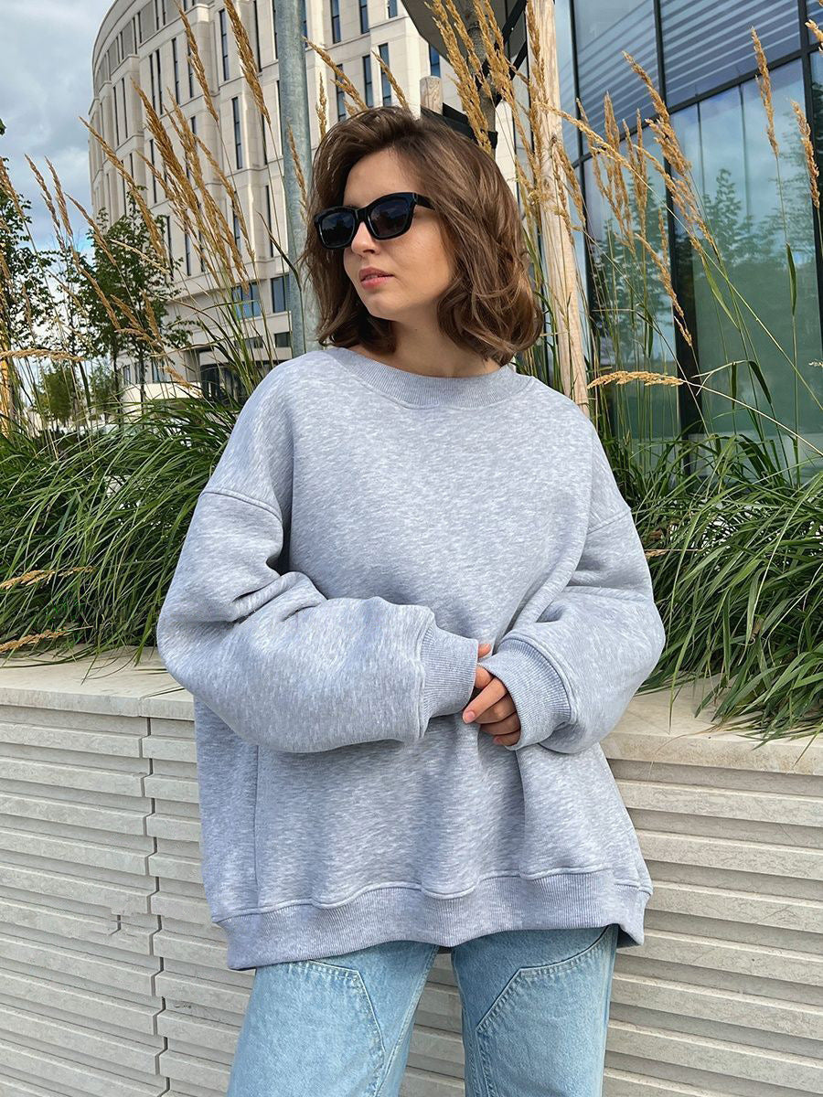 Solid Color Loose Sweater European And American