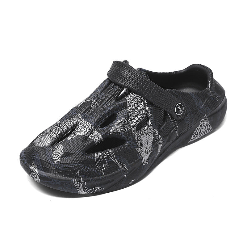 Camouflage Sandals Men's Beach Toe Cap