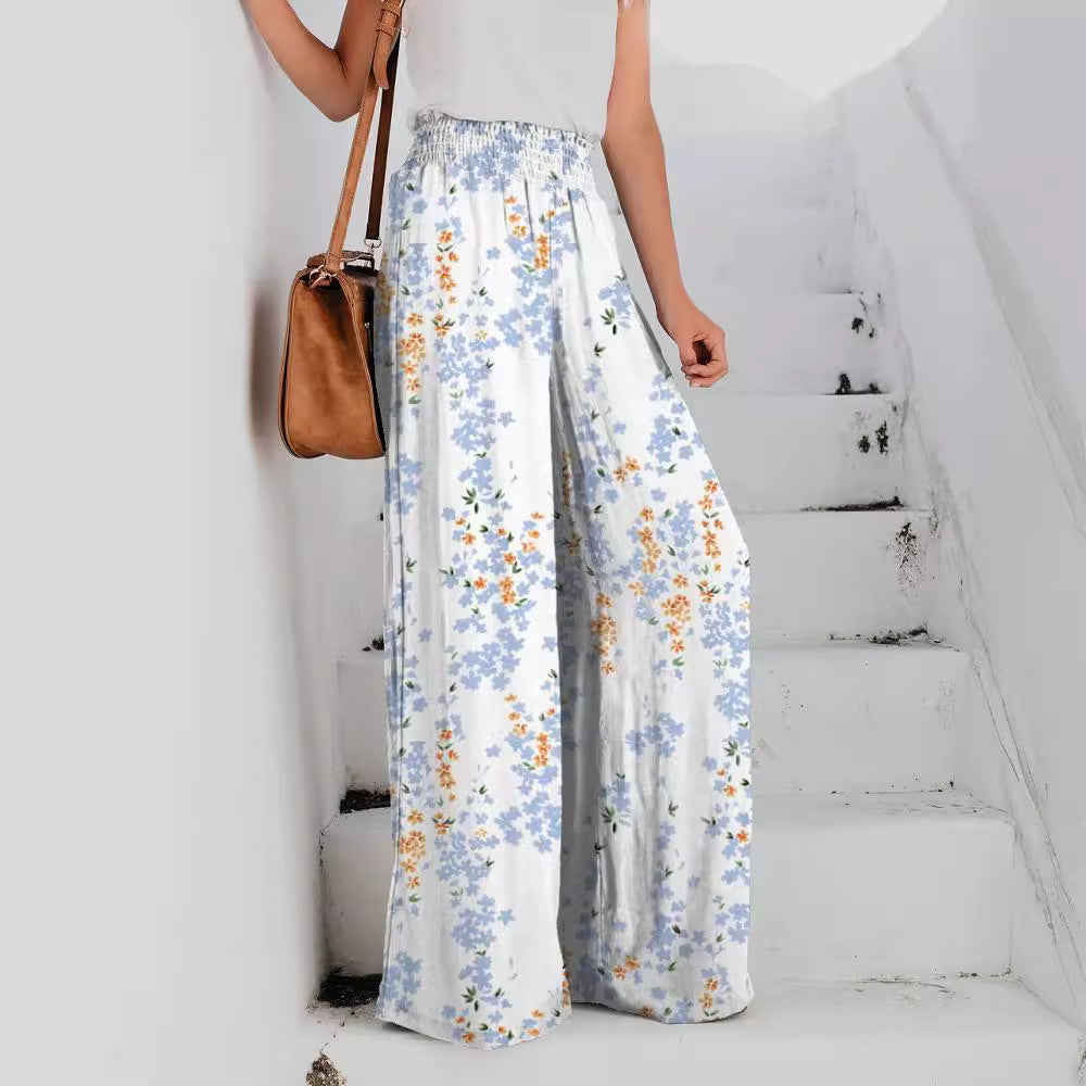 Women's Fashion Casual Printing Wide-leg Pants