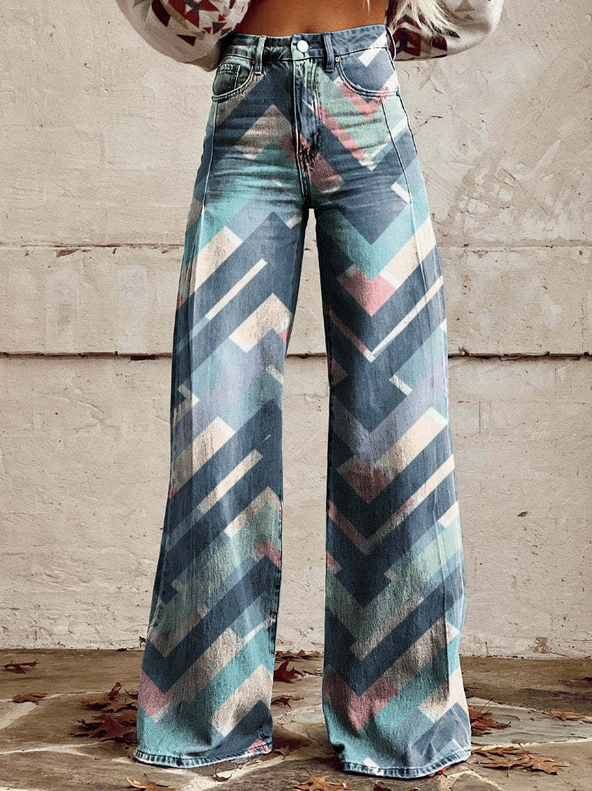 Women's Printed Plus Size Casual Pants