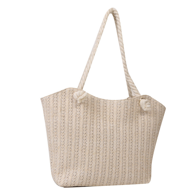 Women's Fashion Straw Large Capacity Shoulder Tote Bag