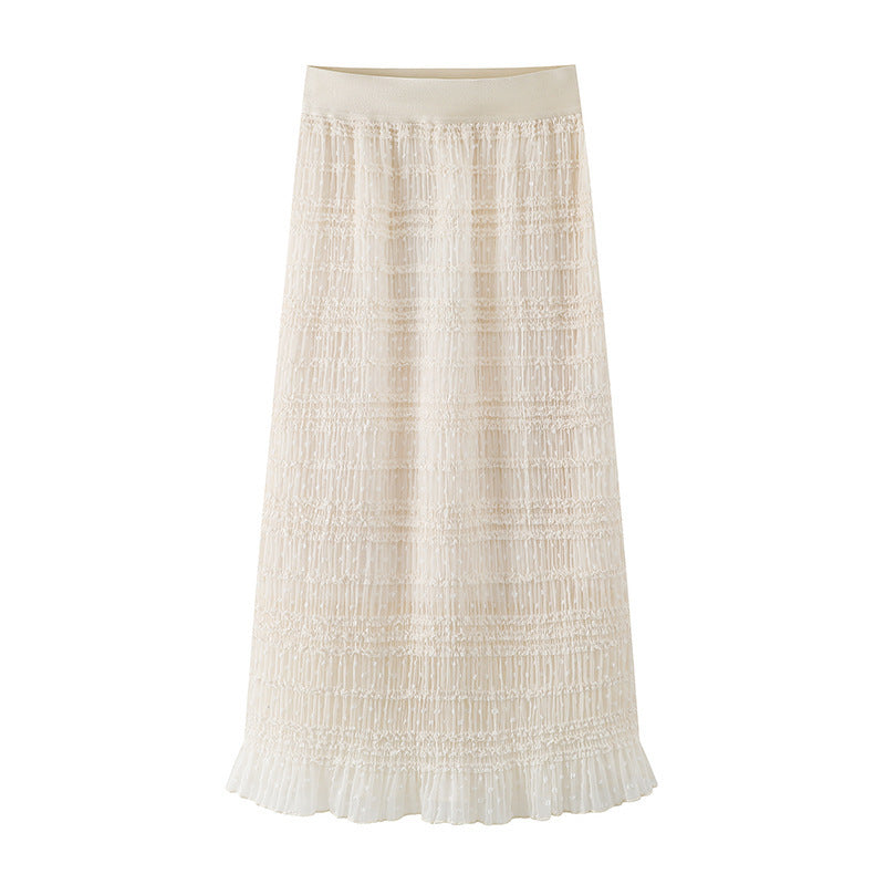 Straight Embroidered Skirt Sense Of Design Chic Beautiful Midi Dress