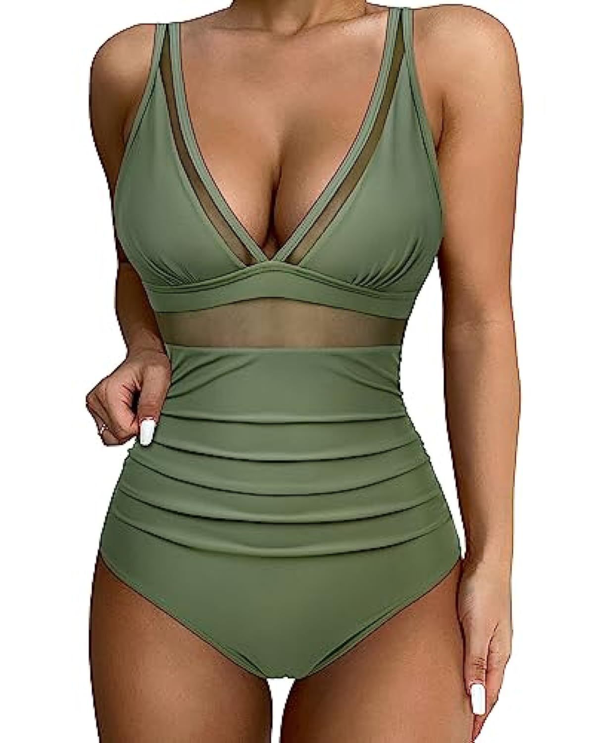 Women's High Waist One-piece Swimsuit