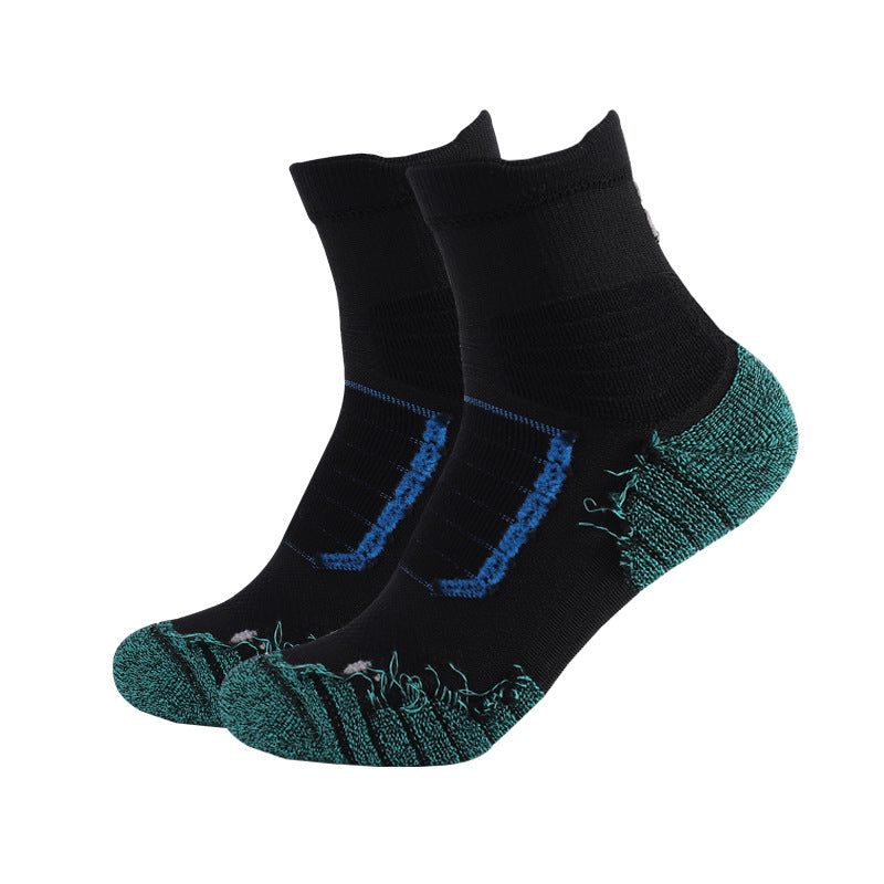Unisex Thickened Towel Bottom Sweat-absorbent Breathable Knee-high Sports Socks