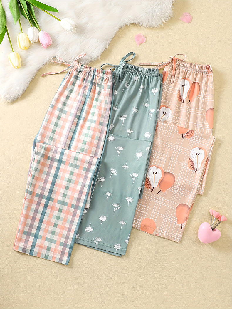 Milk Silk Pajama Pants Long Women's Thin Breathable