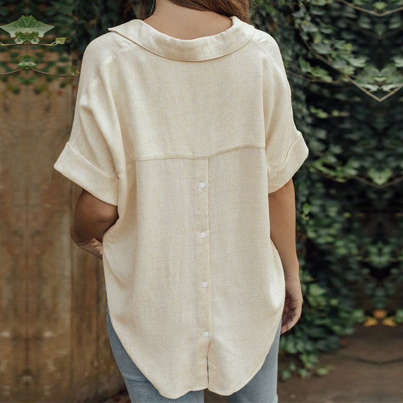 Female Casual And Comfortable Cotton Linen Shirt