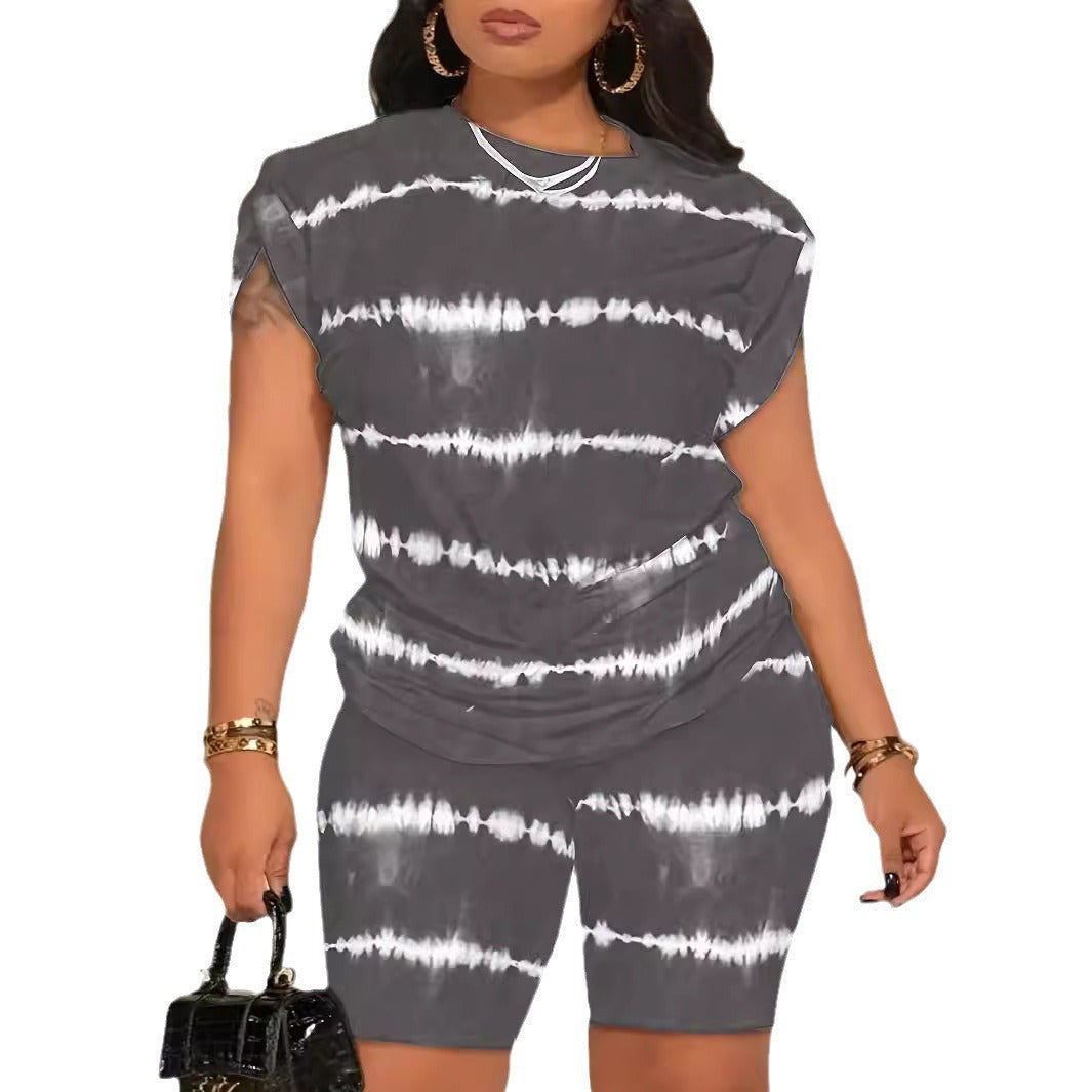 Women's Two-piece Printed Short Sleeve