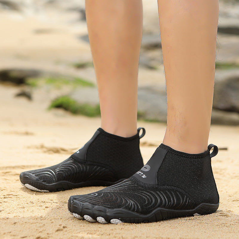 Mid-top Anti-mud Beach Shoes Women's Thick Bottom Anti-cut