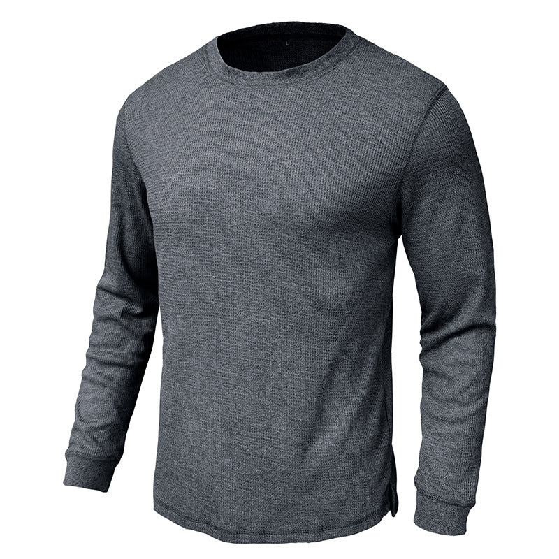 Men's Fashion Casual Loose Round Neck Long-sleeved T-shirt