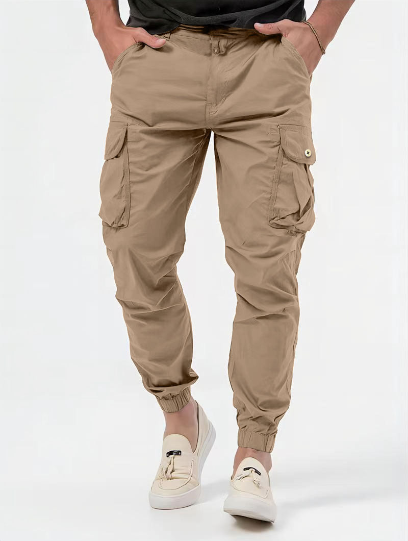 Men's Three-dimensional Pocket Woven Casual Pants