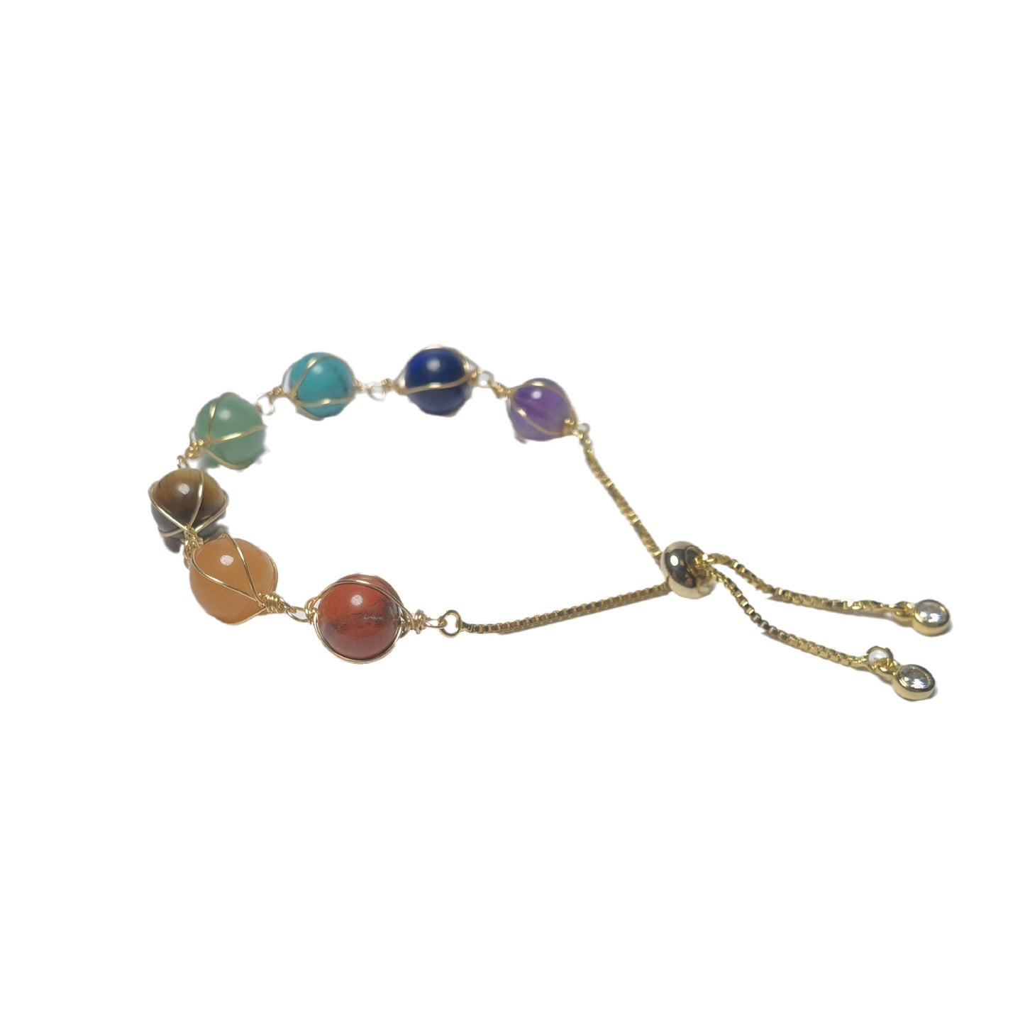 Seven-color Crystal Bracelet Vein Yoga Ins Style Bracelet