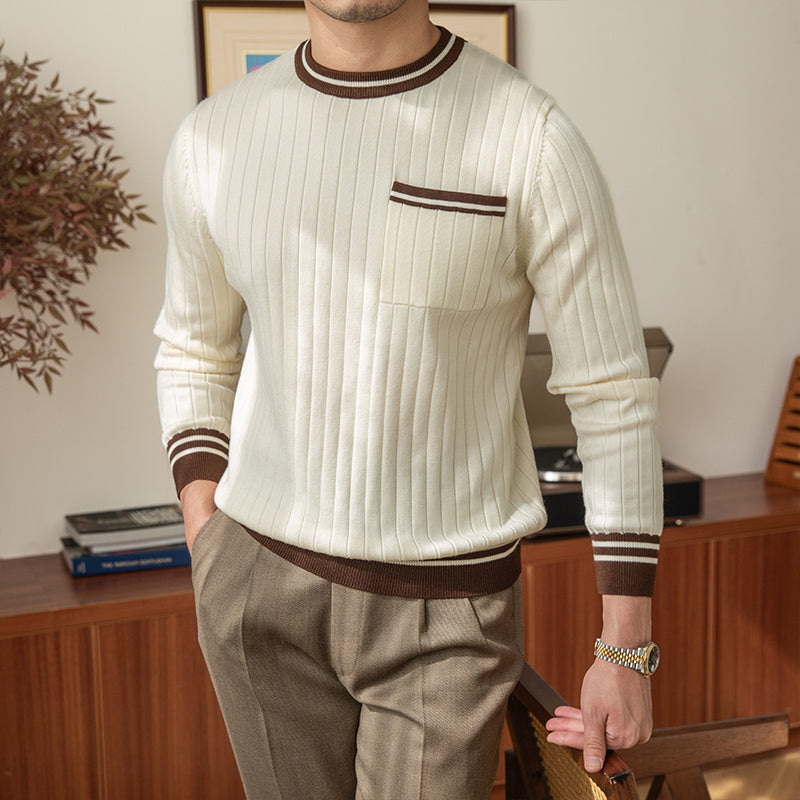 Crew Neck Long Sleeve Sweater Pullover