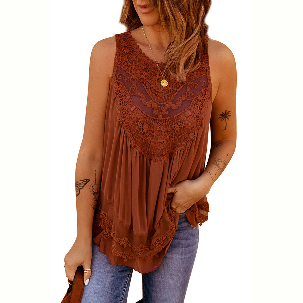 New Sleeveless Lace Top For Women