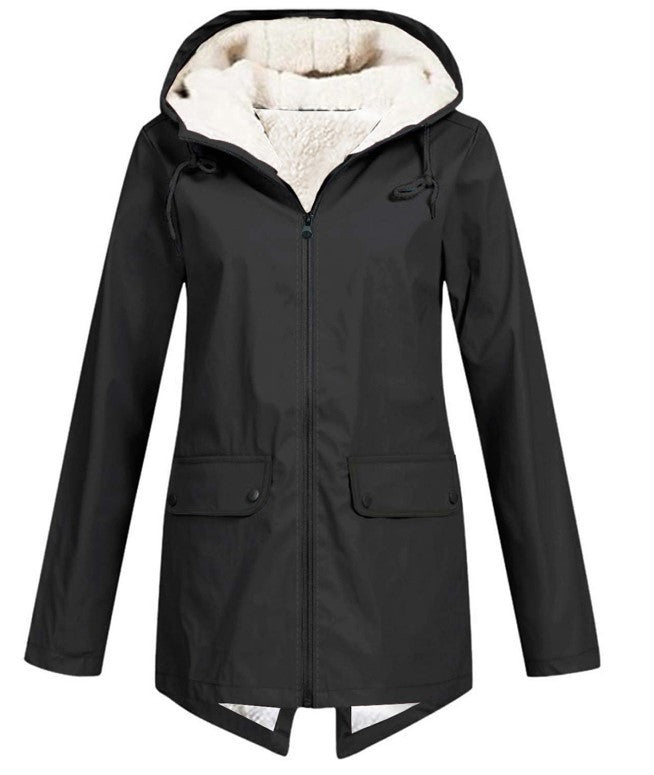 Shell Jacket European And American Autumn And Winter Outdoor Fleece Padded Coat