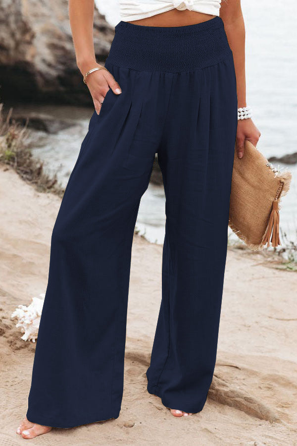 Casual Wide-leg Cotton And Linen Popular Loose Trousers