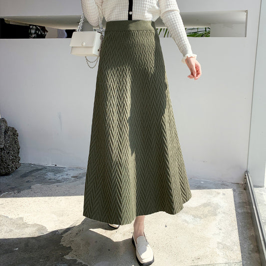French Style Retro Elegant Knitted Skirt