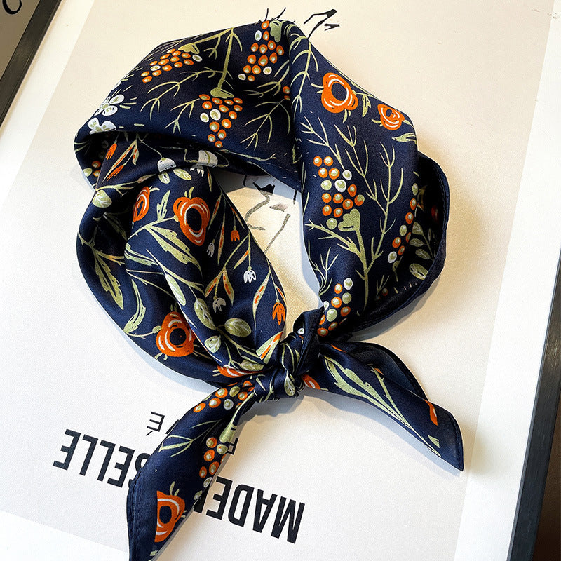 Three-dimensional Flower Silk Scarf For Women New