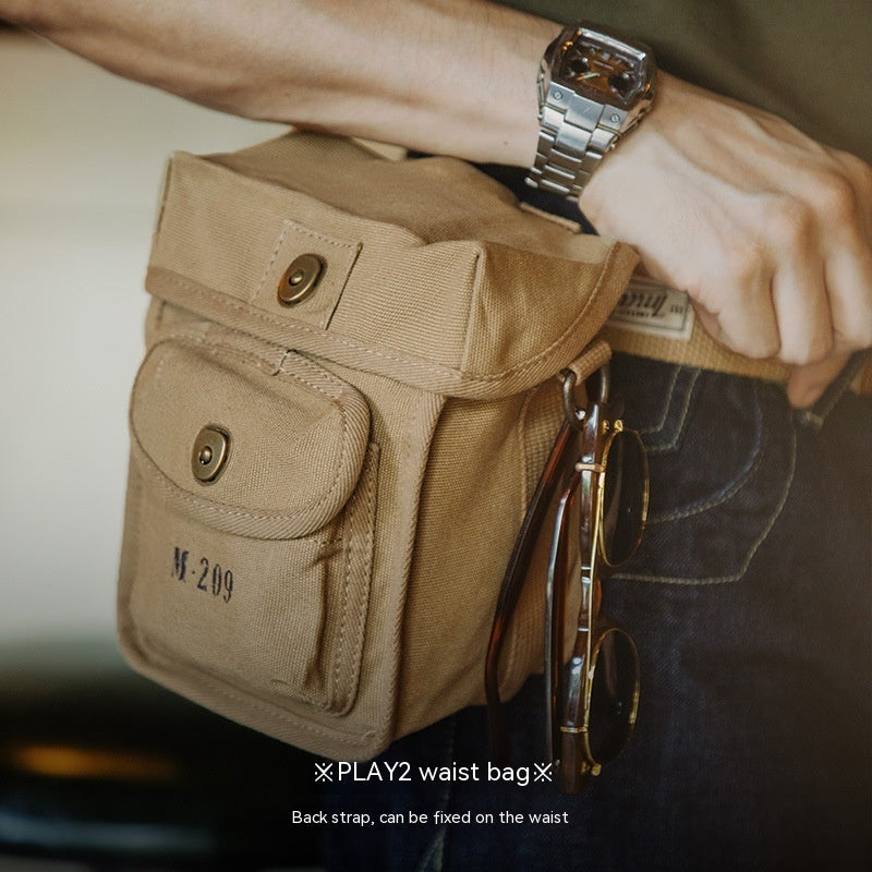 Fashion Retro Square Waist Bag For Men