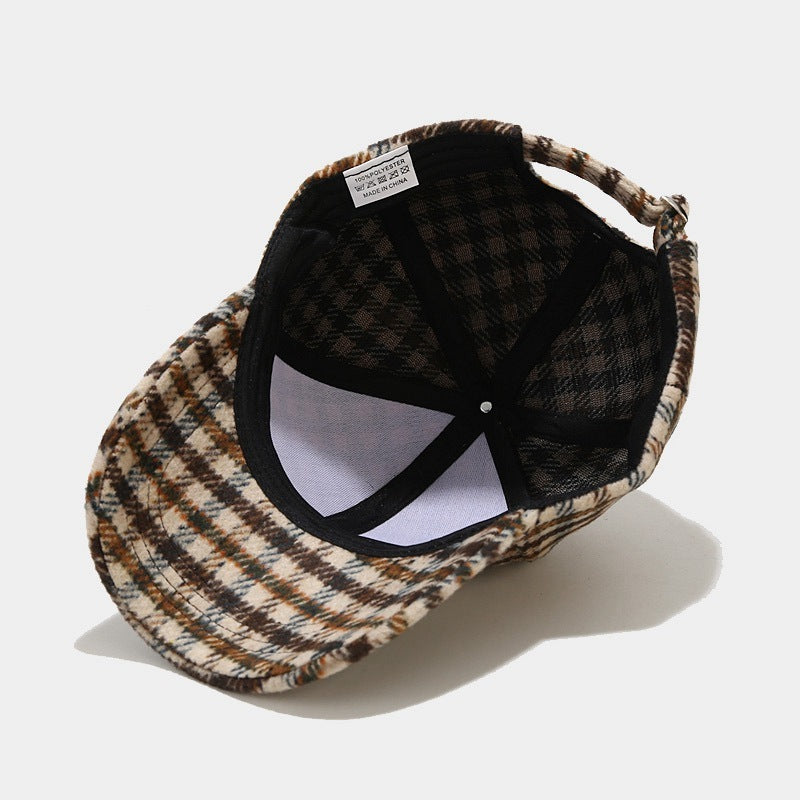 Literary Retro Classic Plaid Baseball Cap