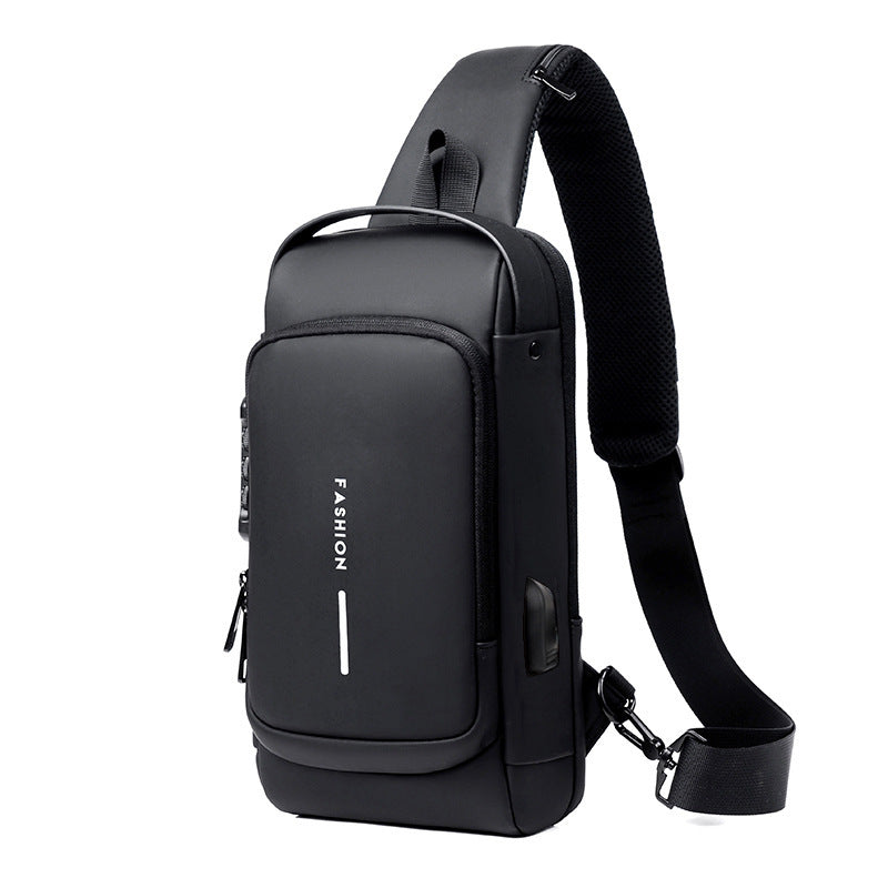 Rechargeable Password Anti-theft Large Capacity Diagonal Chest Bag