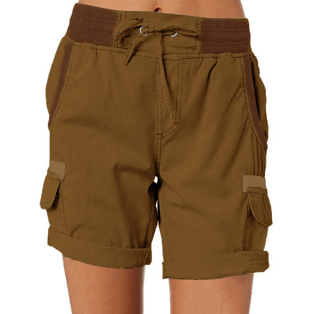 Women's Casual High Waist Cargo Shorts