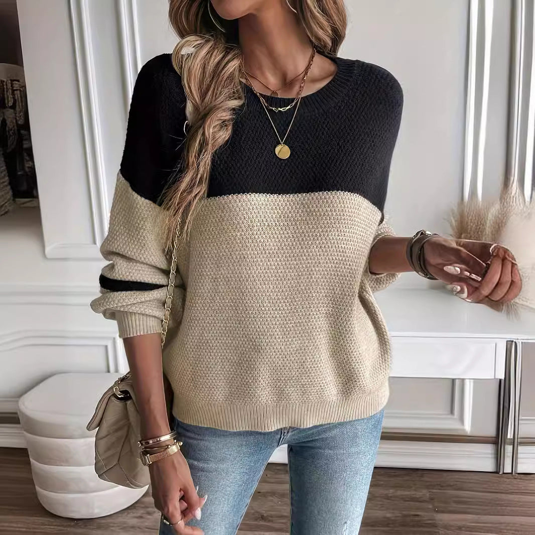 Long Sleeve Round Neck Women's Sweater Casual All-match