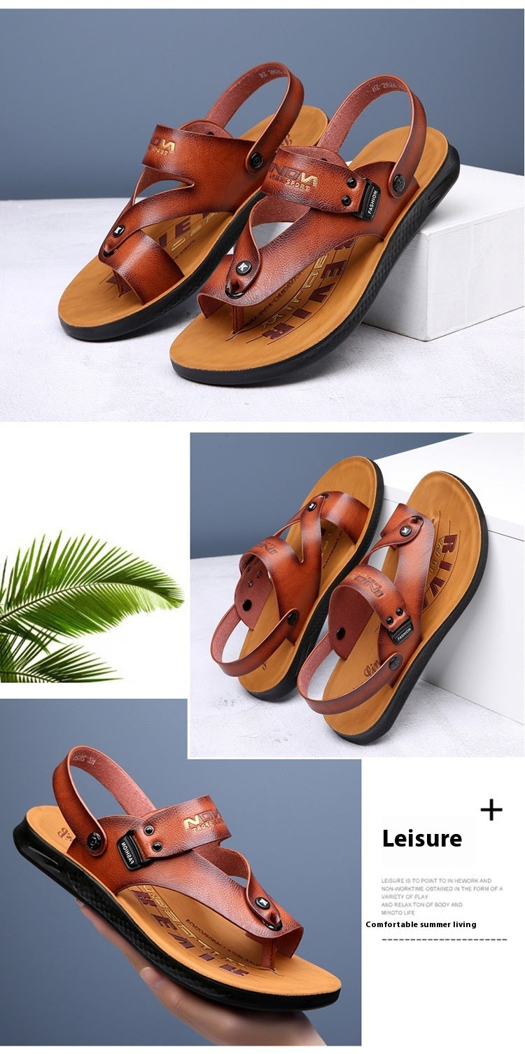 Flip Flops Non-slip Beach Fashion Shoes Microfiber Casual Sandals