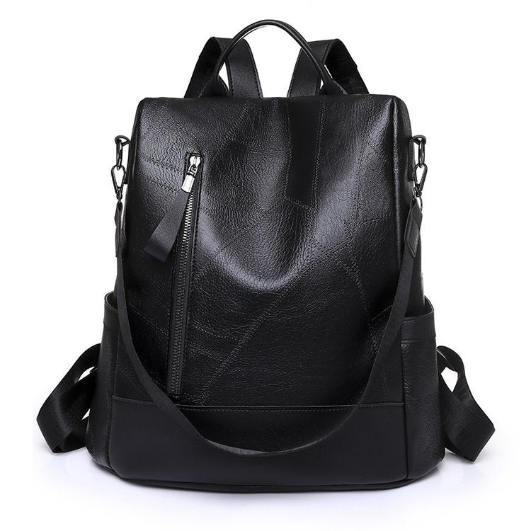 Soft Leather Large Capacity Backpack