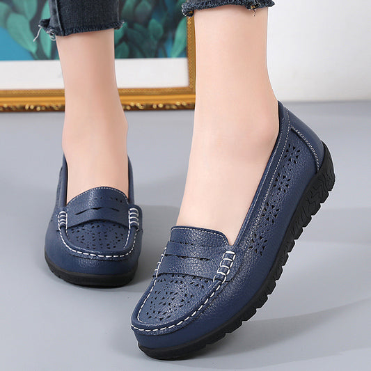 Shoes Casual Hollow Women's Shoes Gommino Mom Shoes Tendon Bottom Source Manufacturer