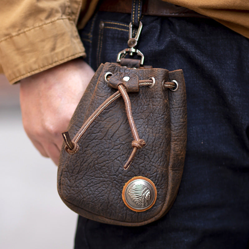 Waistpack Men's Handmade Vintage Topcoat Cowhide