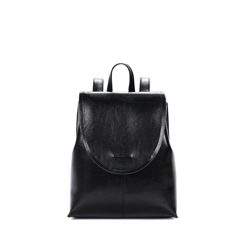 Leather Backpack Women's Summer Retro Fashion Small Square Bag