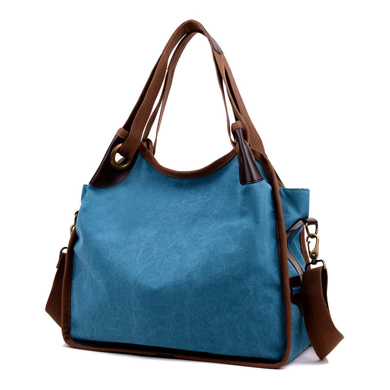 Fashion Canvas Bag Retro One-shoulder Portable Women
