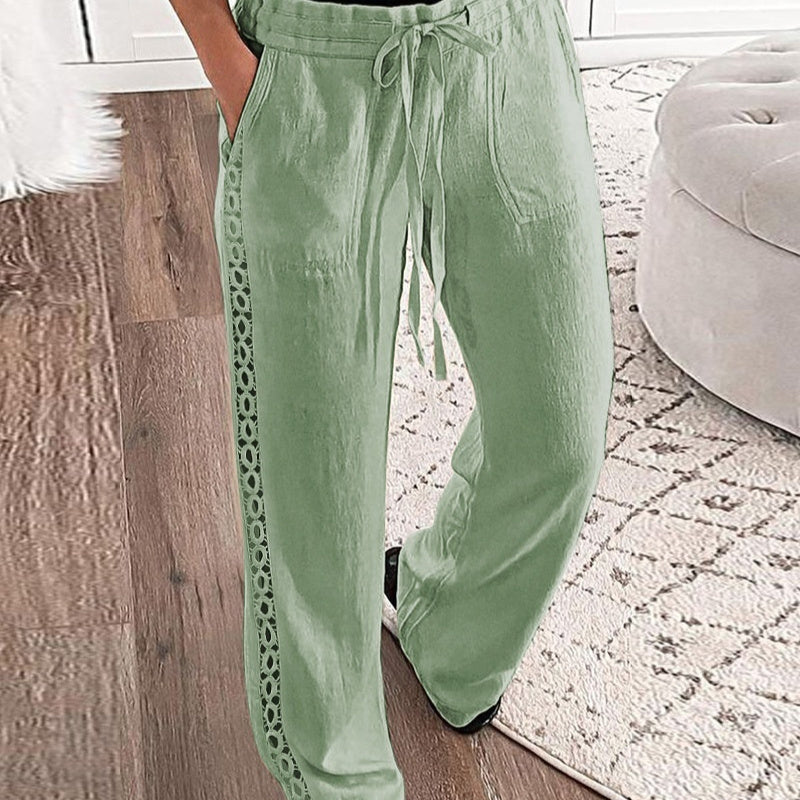 Women's Lace Patchwork Casual Pants