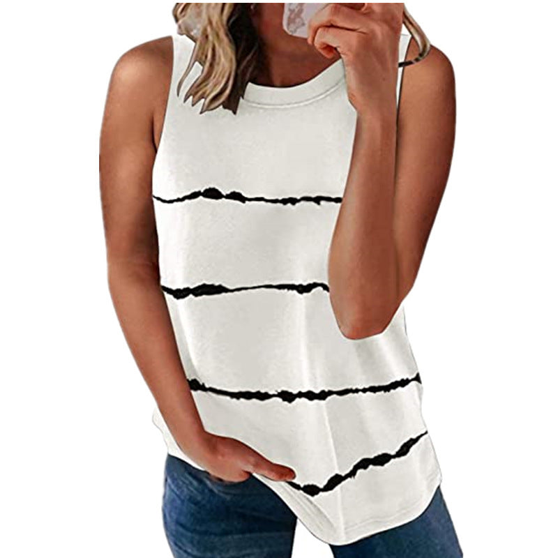 Striped Vest T-shirt Women's Top